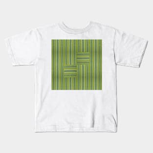 Illusion Interlacement Textured Stripes Kids T-Shirt